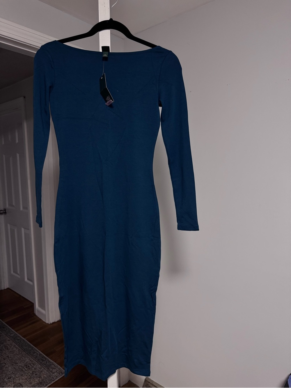 wild fable Teal Long Sleeve Bodycon Midi Dress